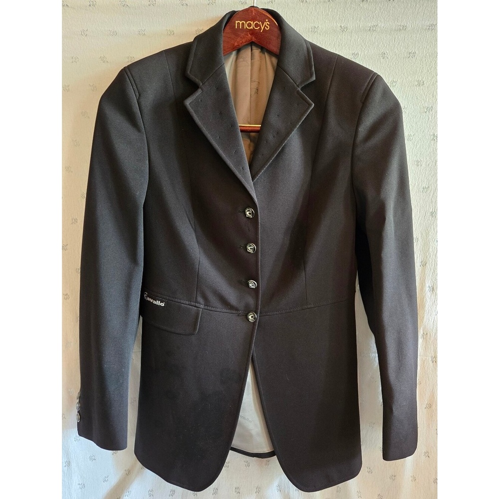Cavallo Goldstern Black Women’s Riding Dressage Coat - Tailored Jacket Size 14